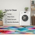 thumbnail image 3 of 4x5 Rug, Floral Rug Washable Non Slip Soft for Living Room Bedroom, Gradient Flower Area Rug, Girls Carpet, Floral Home Decor & Gifts, 3 of 7