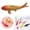 Gold, variant on 1pcs Miniature Koi Fish Figurines Fake Goldfish Decorations for DIY Fish Tank Dollhouse Miniature Garden Realistic Carp Statues for Creative Landscaping,Black