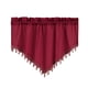 thumbnail image 1 of Cenefa de cortina corta estilo granja con borlas, cenefa corta, cortina de niveles para Rojo, 1 of 9