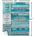 thumbnail image 4 of LHSHID Granddaughter Gifts for Christmas Birthday Graduation Wedding Valentine Christmas Blanket 50"x60", 4 of 7