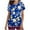 M Dark Blue, variant on Idoravan Womens Tops Short Sleeve V Neck Women's Scrub Tops Women's Fashion Casual V-Neck Daily Floral Printed Short Sleeve Pocket Nursing Clothes V-Neck Nursing Uniform Tops Purple XL