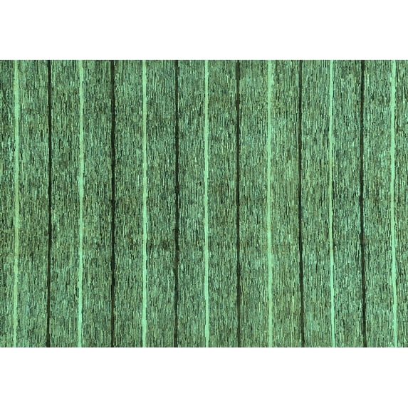 Ahgly Company Machine Washable Indoor Rectangle Abstract Turquoise Blue Modern Area Rugs, 8' x 12'