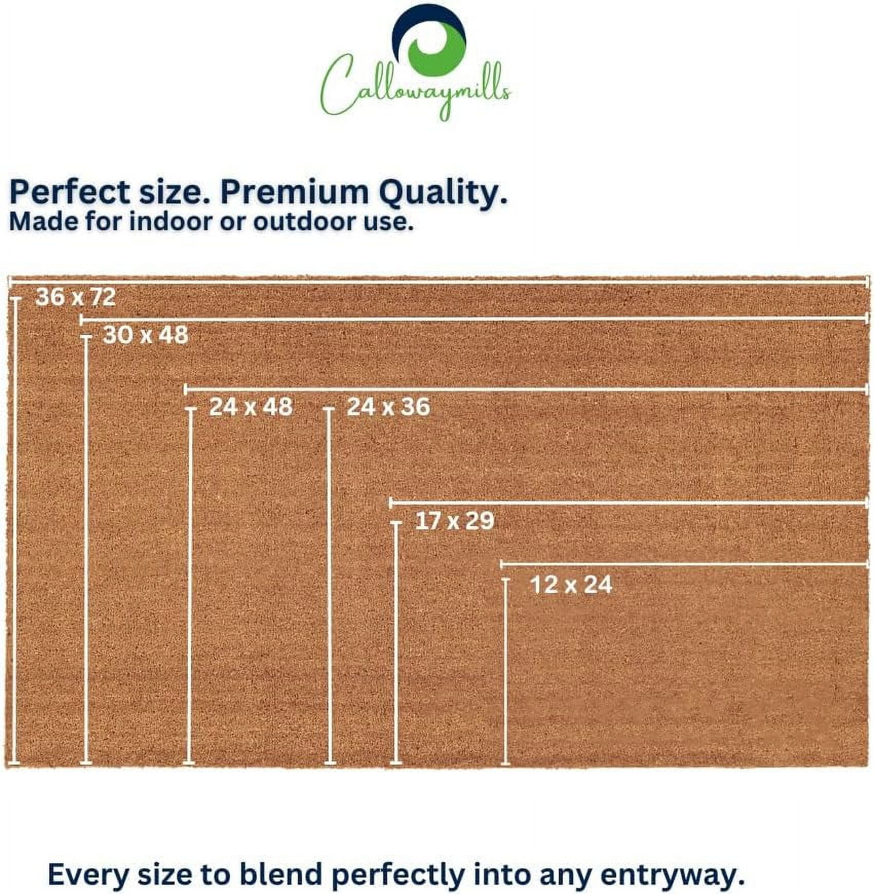 Calloway Mills 153552436HC Half Circle Natural Coir Doormat
