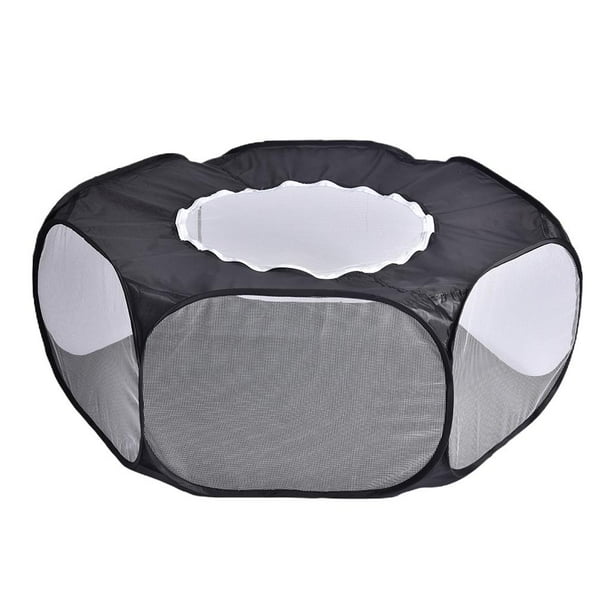 Foldable Small Cage Enclosure for Hamster Rabbit Hedgehog Mice Black