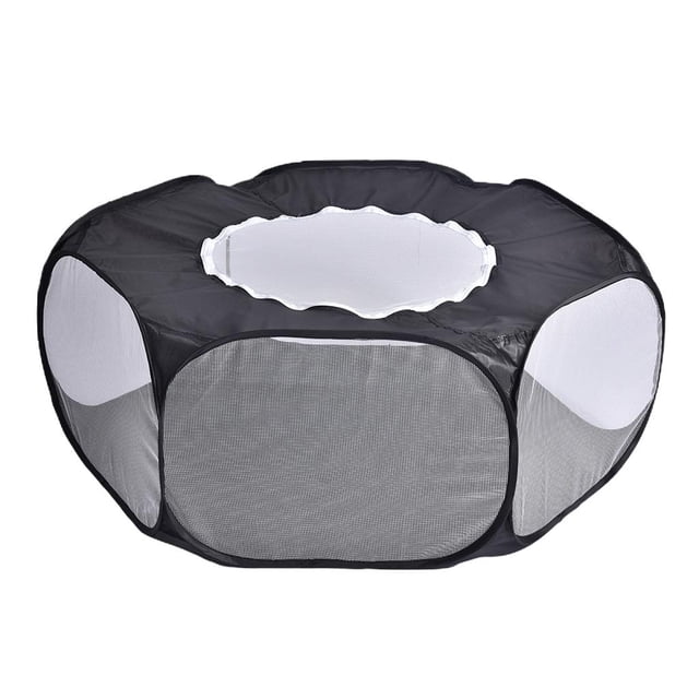 Recinto plegable pequeño de de la del animal doméstico para los ratones del erizo del conejo del hámster negro Un negro Zulema Ejercicio Playpen Sleeping Tienda