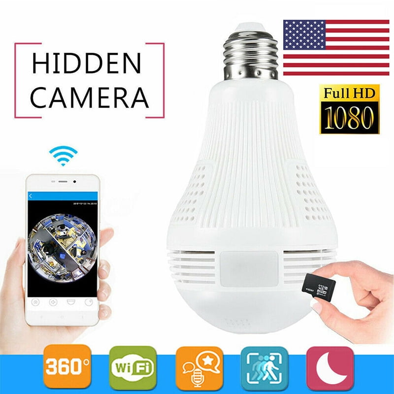 960P WiFi Bulb Camera Smart Security Surveillance Light 360°Panoramic