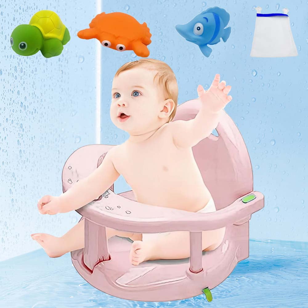 Joyivity Baby Folding Bath Seat, Child Portable Shower Chairs with