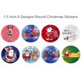 thumbnail image 2 of Wrapables Christmas Stickers Label Roll, Holiday Stickers for Sealing Cards, Envelopes, Gift Boxes, Festive Party Favors (500 pcs), Reindeer & Santa, 2 of 5