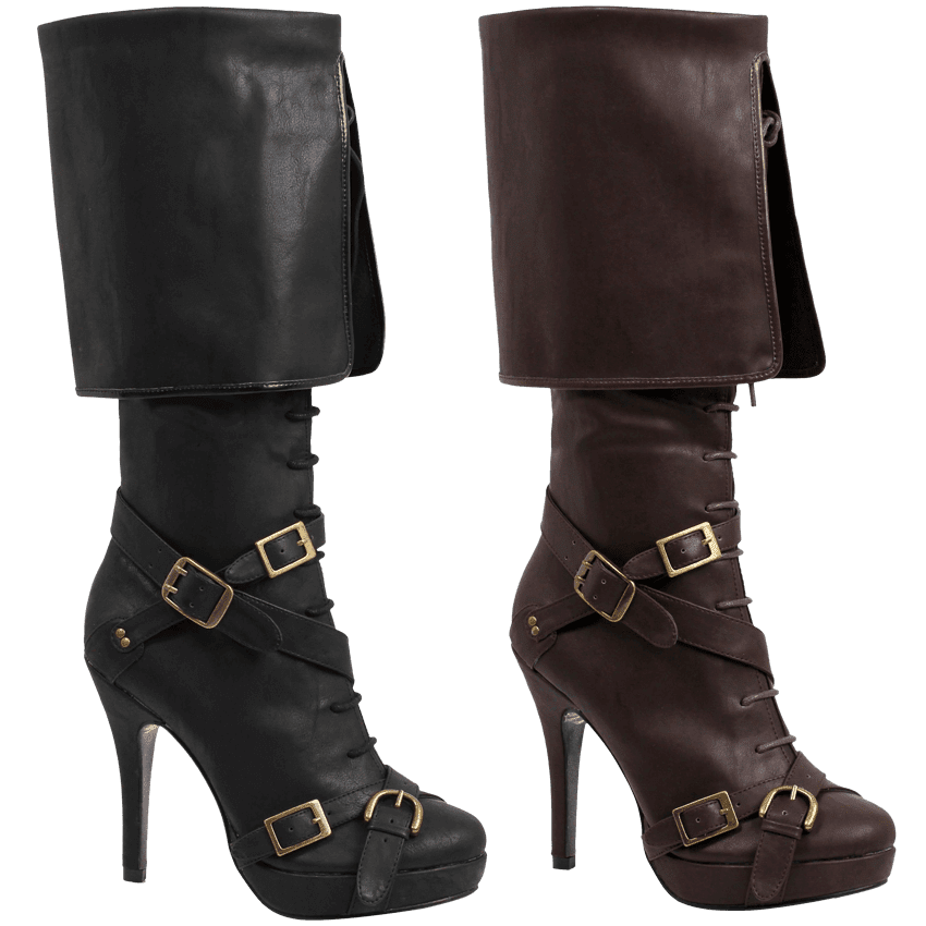 Women's Swashbuckler High Heel Boots in Brown, size: 8 | Leather by ...