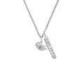 thumbnail image 2 of Delight Jewelry Silvertone Little Bird Initial - C - Silvertone Live the Life You Have Imagined Bar Charm Necklace, 23", 2 of 4