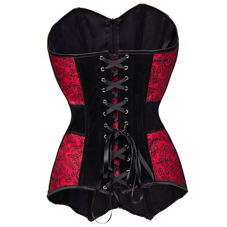 women sexy black and red striped halter corset and bustier tops