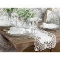 thumbnail image 4 of SARO 114.I1672B 16 x 72 in. Rectangular Elegant Style Motif Embroidered Cutwork Design Table Runner - Ivory, 4 of 4