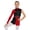Red, variant on Kids Girls Glittery Sequins Gymnastics Ballet Dance One Piece Bodysuit Asymmetrical Skating Leotard Red 10