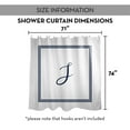 thumbnail image 7 of Creative Products Navy Blue and White Letter J Monogrammed 71x74 Shower Curtain, 7 of 7