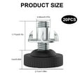 thumbnail image 5 of 3/8" Heavy Duty Leveling Feet with Rubber pad Leg levelers Screw in Tables, 5 of 7