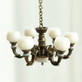 thumbnail image 3 of 1:12 Scale Dollhouse 6 Heads Chandelier Bronze Lamp Light Not Bright Miniature USA, 3 of 10