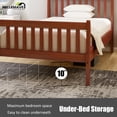 thumbnail image 4 of Bellemave Wood Twin Bed Frame with Headboard and Footboard, Kids Twin Bed Frames No Box Spring Needed for Boys and Girls, Walnut, 4 of 10