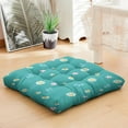 thumbnail image 3 of Floral Daisy Pattern Tatami Mat Seat Pad - Oversized Square Floor Cushion with Retro Daisy Graphic, Soft & Skin-Friendly for Meditation, 3 of 5