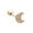 Rose Gold, variant on Moon Cubic Zirconia Design Ear Cartilage Barbell 16g Surgical Steel- Sold Each