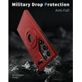 thumbnail image 3 of Dteck for Samsung Galaxy S24 Ultra Case with Screen Protector, Ring Stand Magnetic Case Compatible with MagSafe,Military-Grade Phone Case for Samsung S24 Ultra,Red, 3 of 5