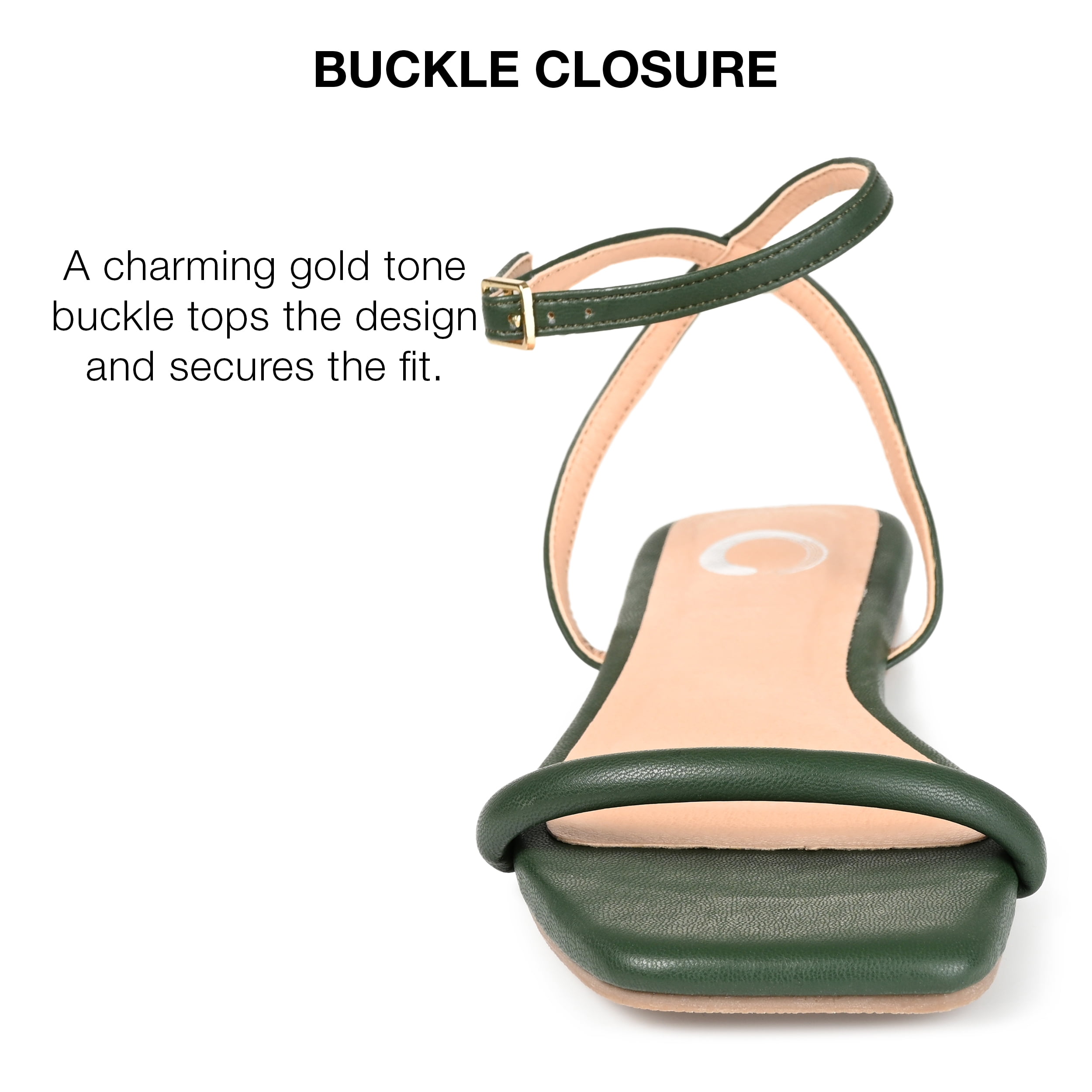 Journee Collection Womens Veena Ankle Strap Low Block Heel Sandals