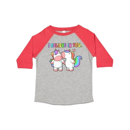 

Inktastic I Believe in You Cute Rainbow Unicorns Gift Toddler Boy or Toddler Girl T-Shirt