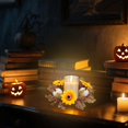 thumbnail image 5 of Artificial Fall Candle Rings for Pillars,Mini Candle Rings Wreaths,Artificial Autumn Candle Wreath with Flowers and Pumpkin,Small Pumpkin Wreath for Halloween Autumn Tabletop Home Decor,Z-Gold, 5 of 7