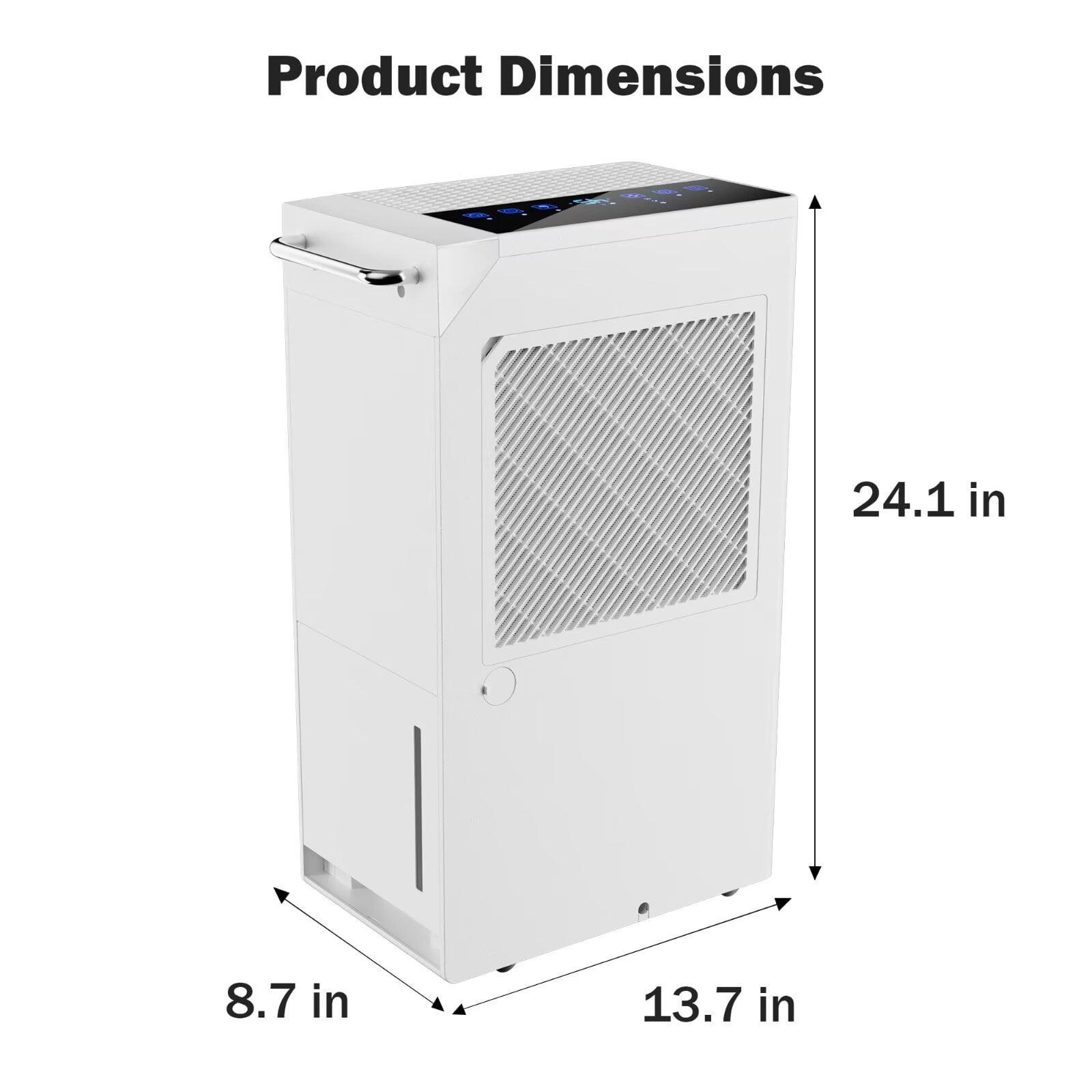 Dehumidifier for Basement & Home, Max 74 Pints, 5000 Sq.ft, Auto Shut Off, Dehumidifier with Drain Hose for Bathroom, Large Room, Garage(Black Display)