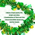 thumbnail image 4 of St Patricks Day Garland Green Gold Tinsel Garland Banner Hanging Shamrocks Décoration for Tree Mantle Fireplace Home Irish Party Supplies 32.8FT Design2, 4 of 7