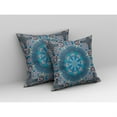 thumbnail image 2 of Jewel Circle Indoor/Outdoor Pillow with Removable Cover in Blue Pink 18x18, 2 of 5