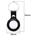 thumbnail image 4 of Nakedcellphone Vegan Leather Series Compatible with Apple AirTag, Key Ring Skin Case Cover Keychain Locator Chain Holder - Black, 4 of 7