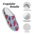 thumbnail image 5 of Fotbe Cartoon Lobsters 2 Pattern Women's Fuzzy Curly Fur Memory Foam Loafer Slippers Indoor Outdoor Slippers Winter Home Shoes-46/47, 5 of 7