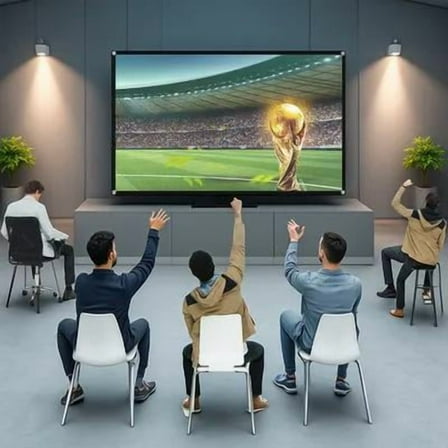 Beaupretty outdoor projector screens Projection Screen White 1Set