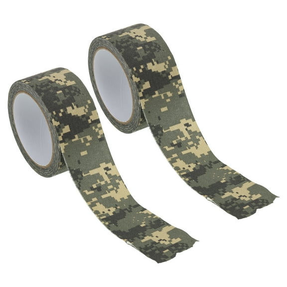 Camouflage Tape 2" x 5.5 Yards, Self Adhesive Camo Tape Wrap, Digital 2 Pack