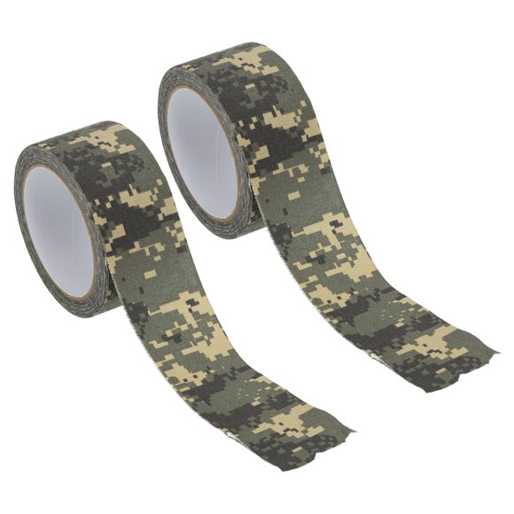 Cinta de Camuflaje 2" x 5.5 Yardas, Cinta Adhesiva Camo, Paquete Digital de 2