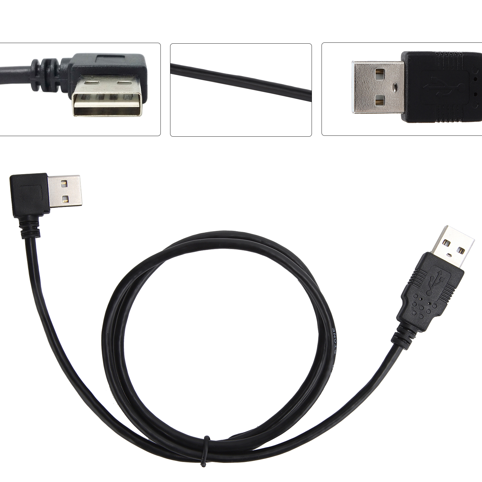 Usb Data Cable Elbow To Straight Male Connector Conversion Hard Disk Box Extension Line 1m 0651