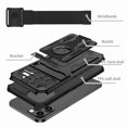 thumbnail image 4 of Dteck Detachable Sports Wristband Case for iPhone 13 Pro Max, Shockproof Hard PC TPU Bumper Hybrid Kickstand Cover, Great for Hiking Biking Walking Gym Running Workout Exercise Arm Band Case (Black), 4 of 10