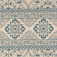 thumbnail image 4 of SAFAVIEH Beach House Kiaran Southwestern Indoor/Outdoor Area Rug Blue/Cream, 6'7" x 6'7" Round, 4 of 5