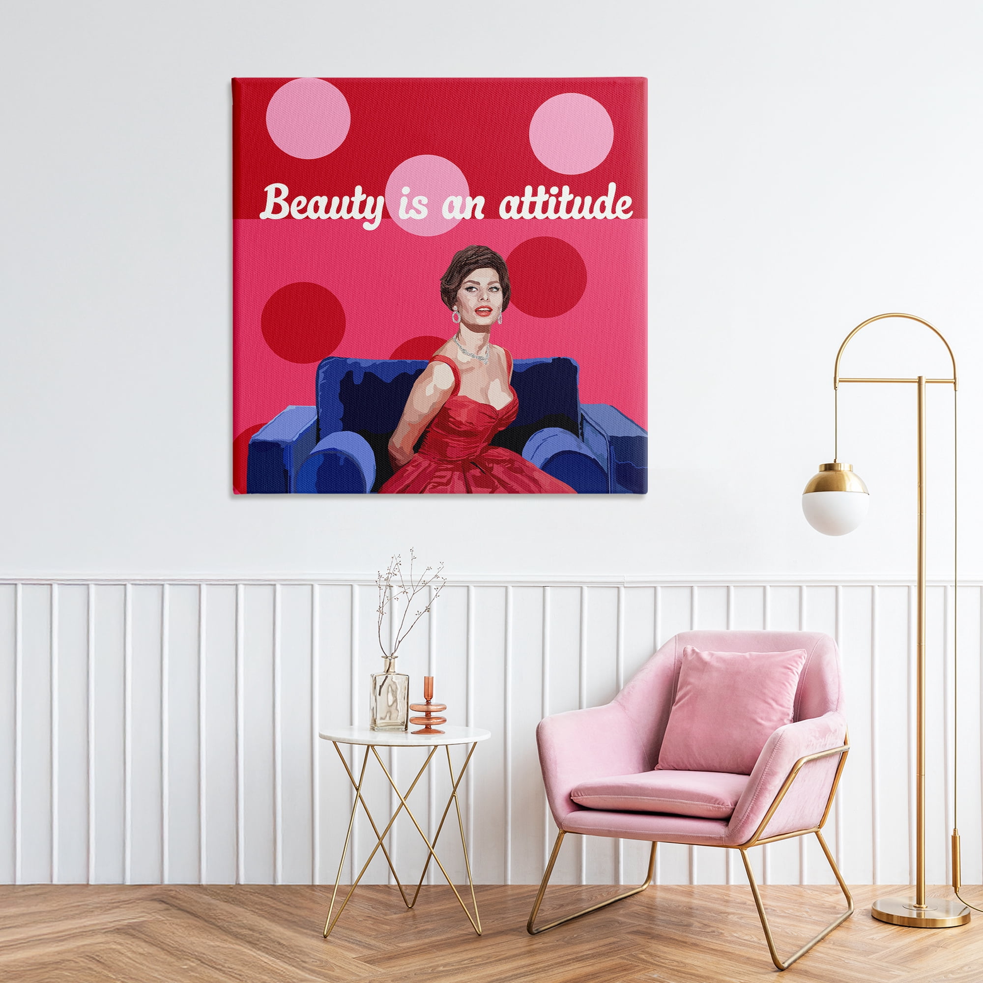 Stupell Industries Beauty Is An Attitude Canvas Wall Art, design by Lynnda Rakos