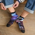 thumbnail image 3 of Fuzoiu Colorful Frog Among Flowers Print Adult Socks, Crew Moisture-wicking Socks, Unisex Cushion Crew Socks,Casual Sports Ankle Socks, 3 of 7