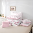 thumbnail image 6 of Erosebridal Pink Kawaii Bowknot 7-Piece Twin Bedding Sets For Bows Lovers,Kawaii Bowknots Bow Tie Bedding Comforter Set,Reversible, 6 of 7