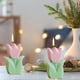 thumbnail image 4 of Apmemiss Clearance Flower Shaped Candles Tulip Candles Aesthetic Cool Candles Cute Candles Paraffin Wax Decorative Candle Room Decor Funky Scented Flower Candle for Gift Wedding Party Favors, 4 of 6