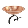 thumbnail image 3 of Achla BBHC-02T-OR Hammered Birdbath with Over Rail Bracket, Solid Copper & Black, 3 of 4