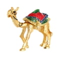 thumbnail image 3 of Adorable Figurita De Camello, Elegante Adorno De Regalo Navideño, Pequeño Joyero De Esmalte Dorado Oro, 3 of 8