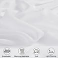 thumbnail image 4 of JIUZHEN White Sheer Curtains 84 Inches Long - Grommet Semi Transparent Light Filtering Window Drapes for Bedroom Living Room, 52Wx 84L, Set of 2 with Tiebacks, 4 of 8