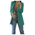thumbnail image 1 of Women Workoffice Suit Solid Color Blazer Button Down Fitted Outwear Single Breasted Fashion Jacket Pockets Professional Overcoat V Neck Cardigan, 1 of 6