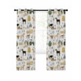 thumbnail image 7 of Cartoon Farmhouse Blackout Curtains for Bedroom, Cute Watercolor Cabin Animals Trees Thermal Insulated Kitchen Drapes with Grommets, Light Blocking Window Treatment, 2 Panels 52" x 72", 7 of 7