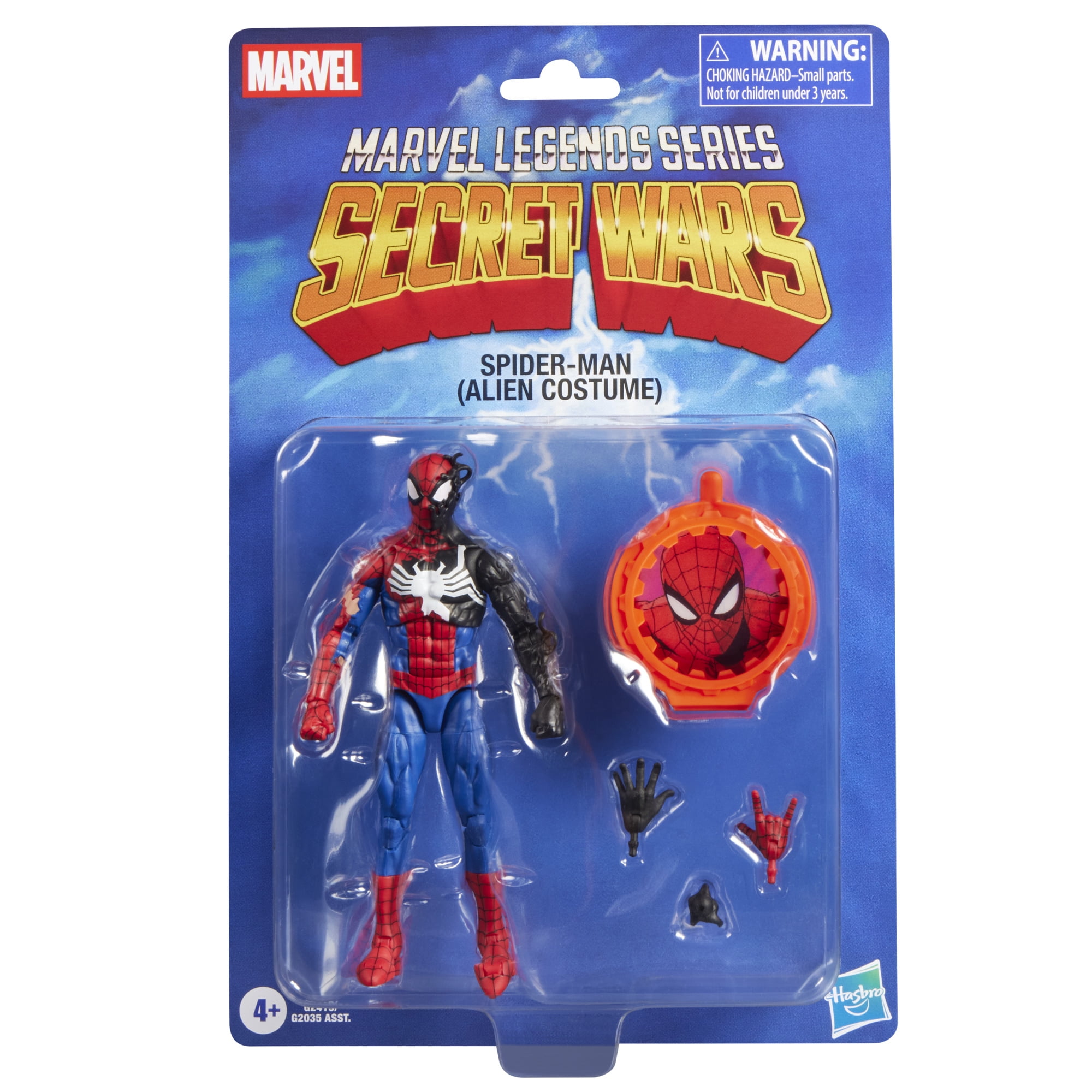 Marvel Legends Series, figurine de collection Secret Wars Spider-Man (costume d'extraterrestre) de 15 cm, inspirée des bandes dessinées Marvel