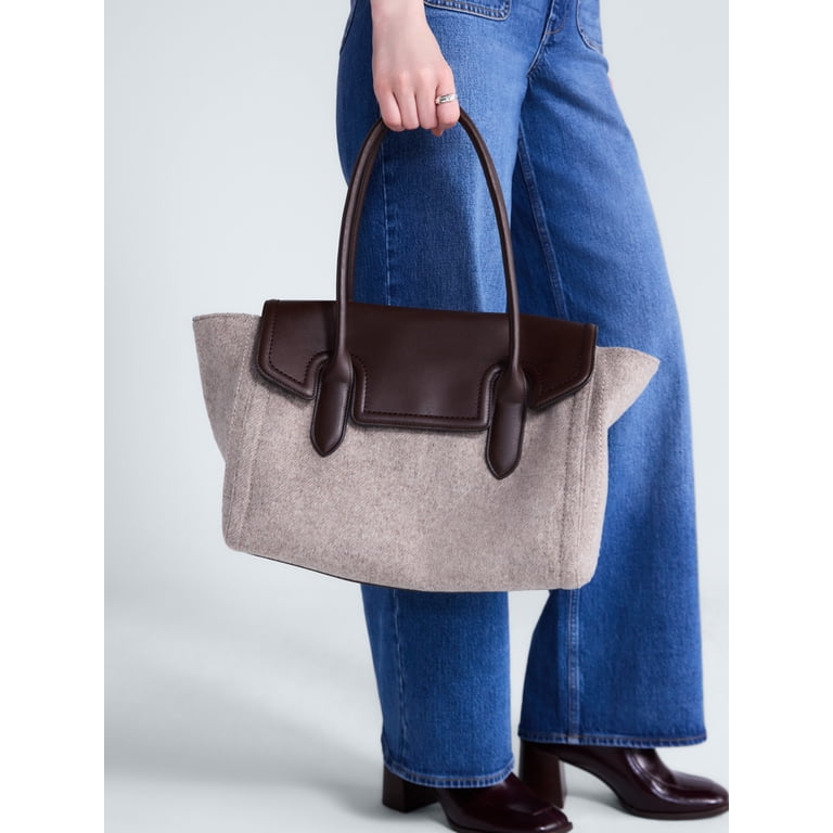 Free Assembly Women's Satchel, Tan Gray photo 2