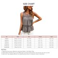 thumbnail image 5 of Camisa sin mangas ANGGREK Elegante con dobladillo con volantes color Sólido para mujeres, 5 of 5